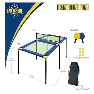 Trampoline ping pong table